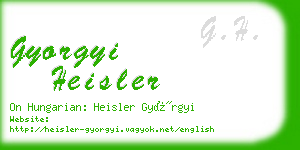 gyorgyi heisler business card